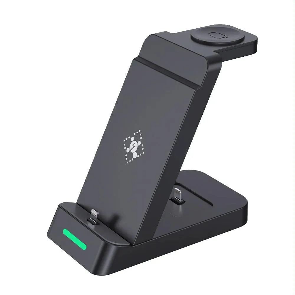 18W 3 In 1 Wireless Charger Stand For Iphone & Apple Watch