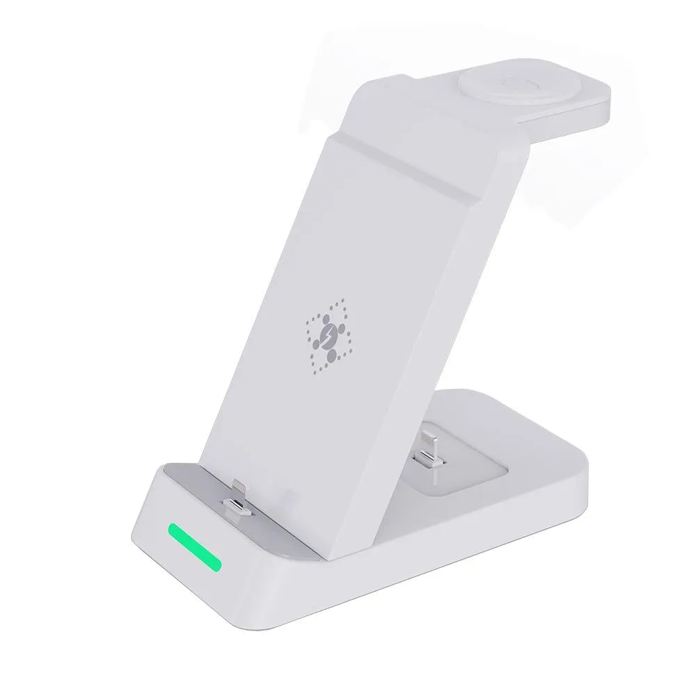18W 3 In 1 Wireless Charger Stand For Iphone & Apple Watch