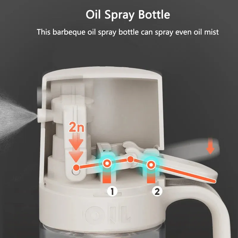 250ml Oil Spray Bottle Glass Dispensers for Barbecue Air Frying Pan Camping Soy Sauce Vinegar Olive Oil Sprayer Mister