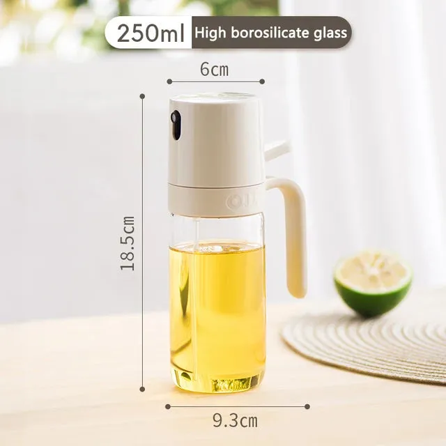 250ml Oil Spray Bottle Glass Dispensers for Barbecue Air Frying Pan Camping Soy Sauce Vinegar Olive Oil Sprayer Mister