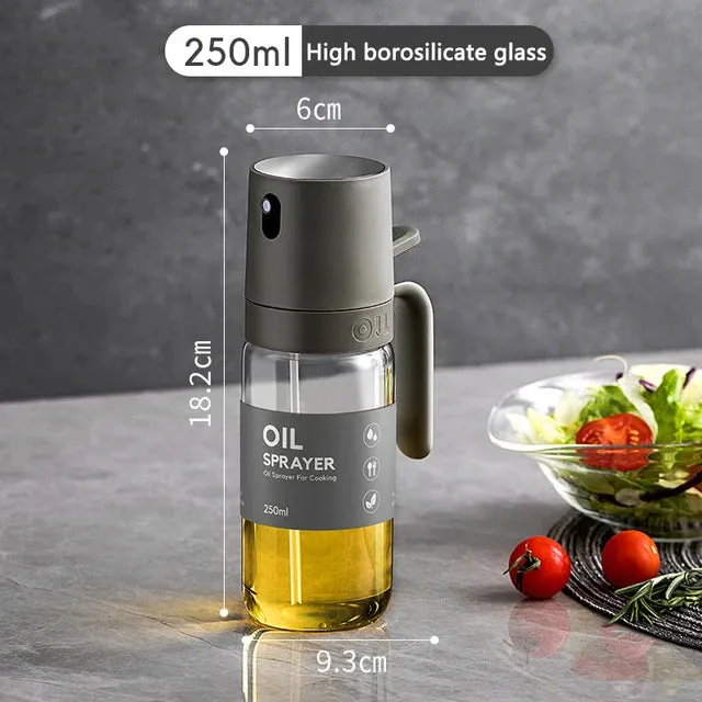 250ml Oil Spray Bottle Glass Dispensers for Barbecue Air Frying Pan Camping Soy Sauce Vinegar Olive Oil Sprayer Mister