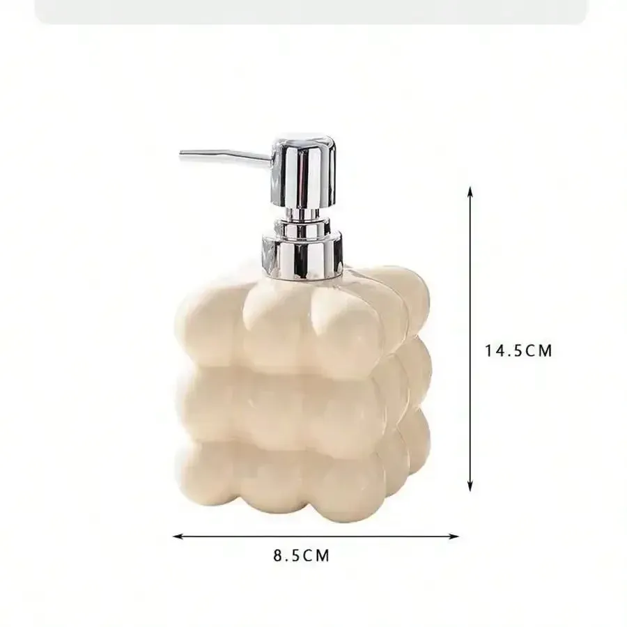 300ml Liquid Soap Dispenser Ceramic Press Separated Bottle for Bathroom Household Body Wash Shampoo Accessory
