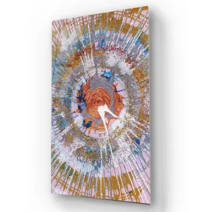 Abstract Expressionism Colourful Contemporary Pollock Glass Wall Art
