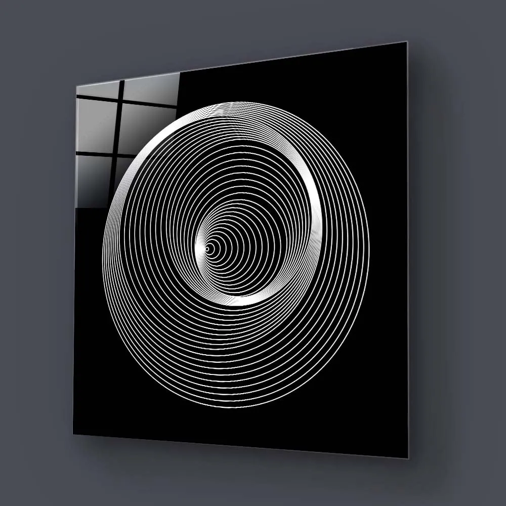 Abstract Repeating Circles Glass Wall Art