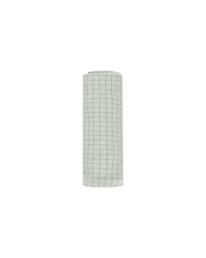 Bamboo Swaddle, Sage Grid