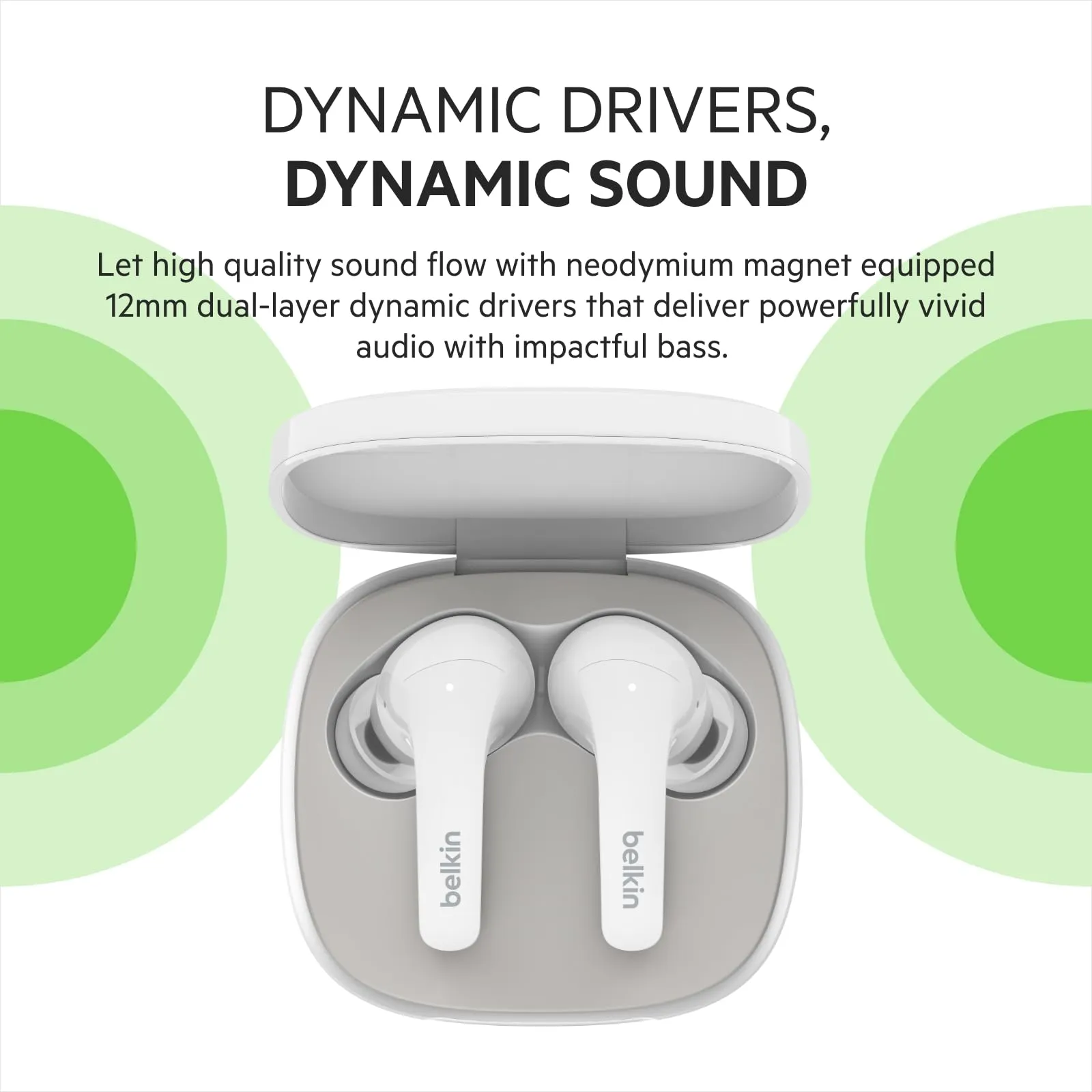 Belkin Soundform Flow TWS Earbuds (White, AUC006BT)
