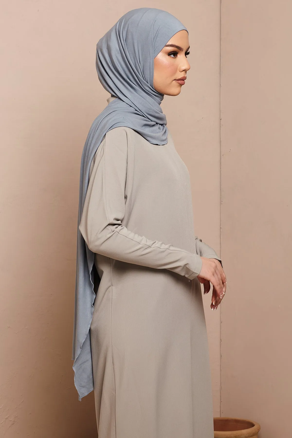 Blue Blizzard Bamboo Jersey Hijab