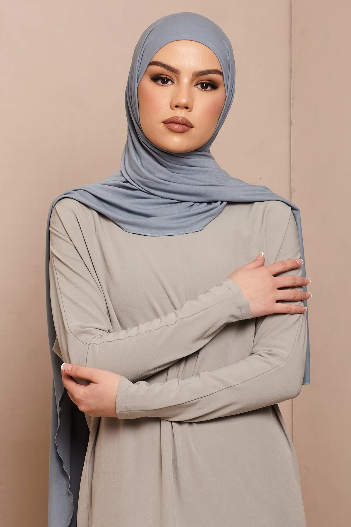 Blue Blizzard Bamboo Jersey Hijab