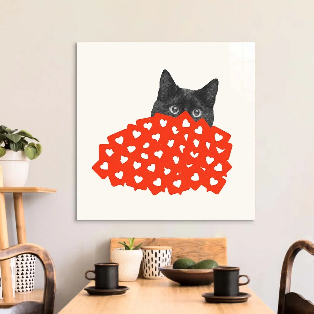 Celebrity Cat Glass Wall Art