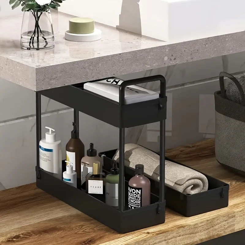 Compact 4-Tier Rolling Storage Cart: Versatile Black Organizer for Bedroom Kitchen Bathroom Easy Assembly Ideal for Medical Supplies