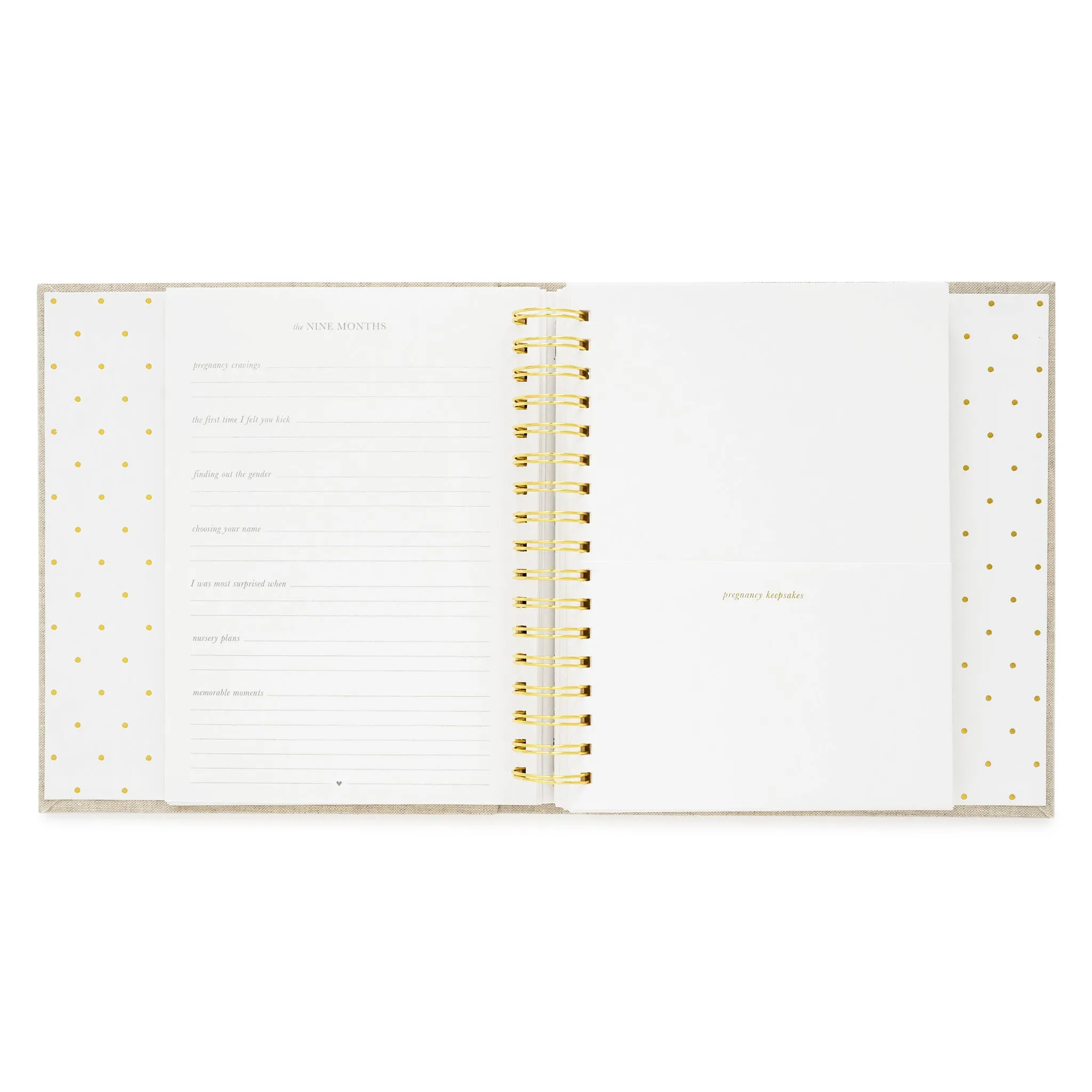 Cream and Black Pindot Baby Book