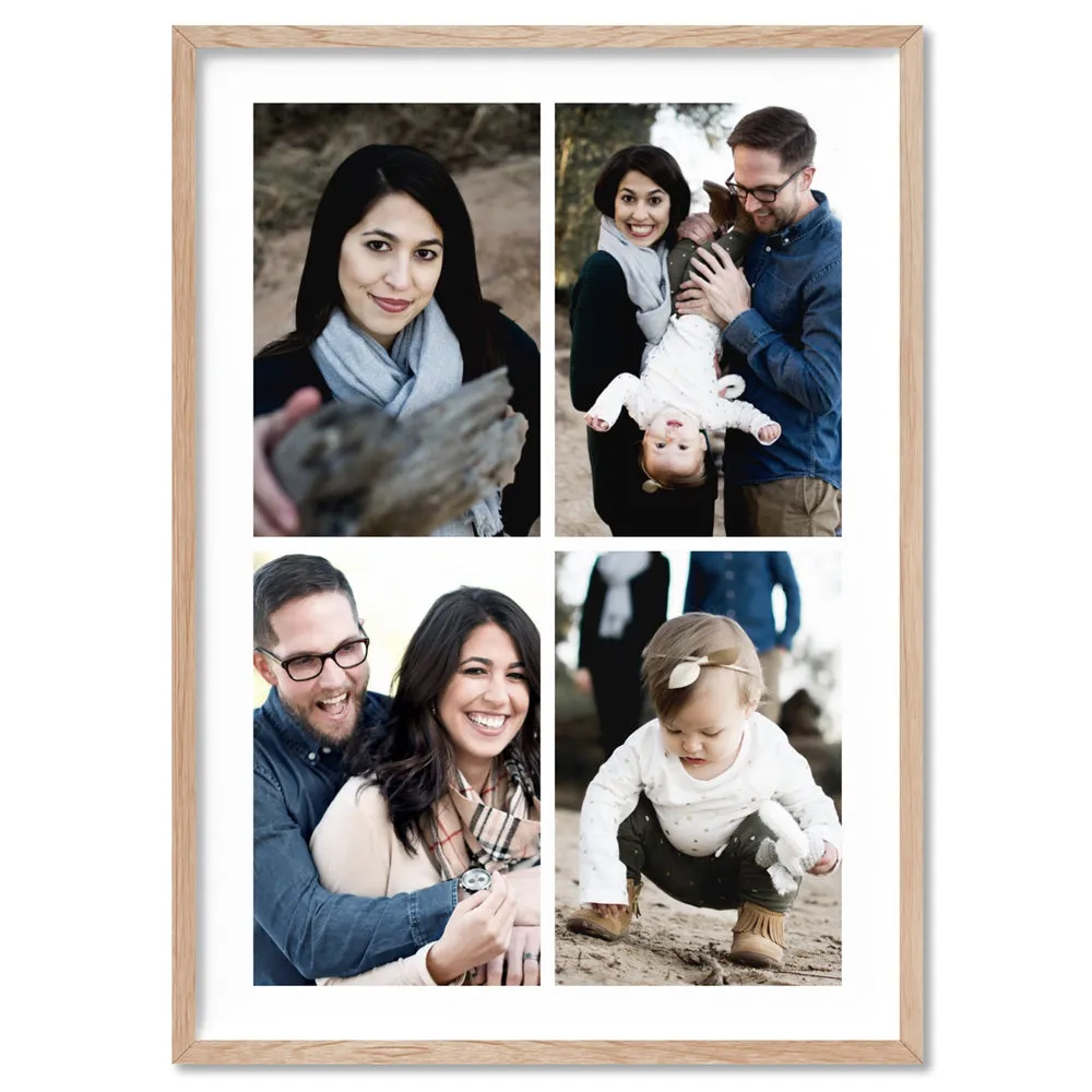 Custom Family Photos | Four Grid Collage - Art Print