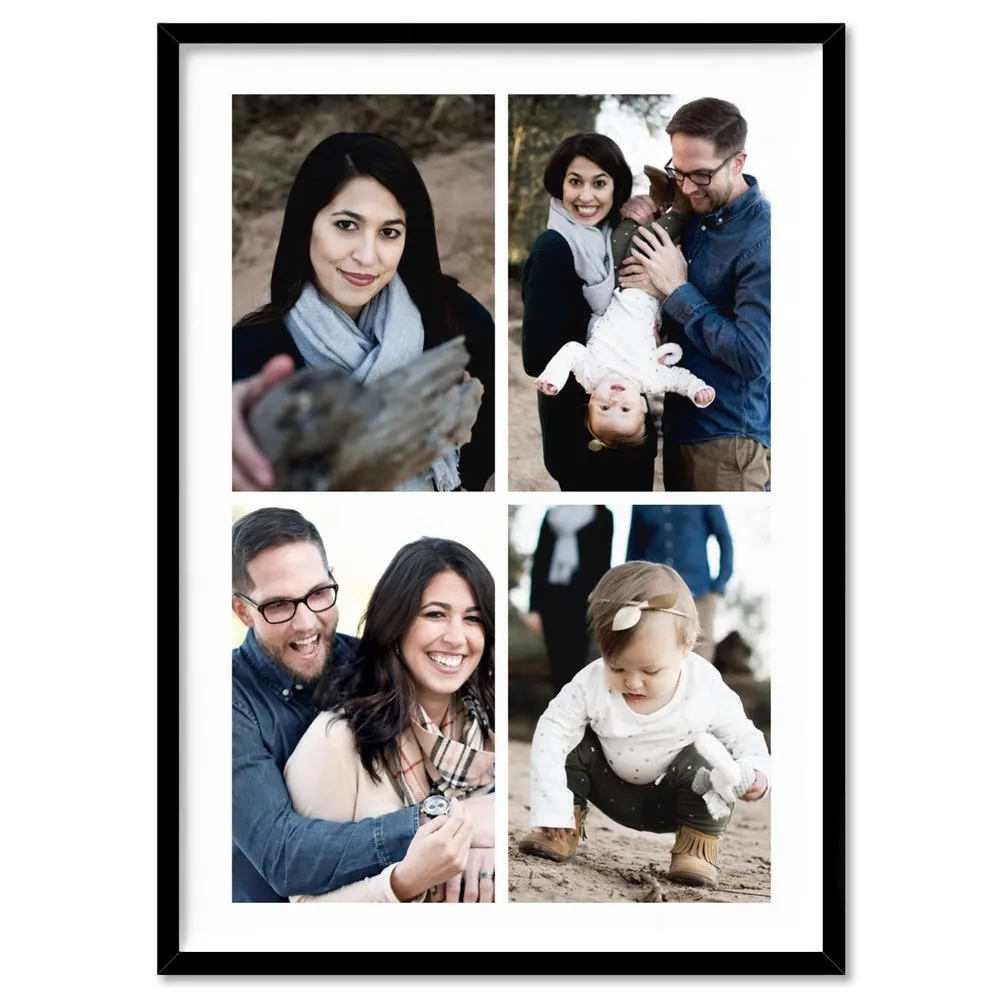 Custom Family Photos | Four Grid Collage - Art Print