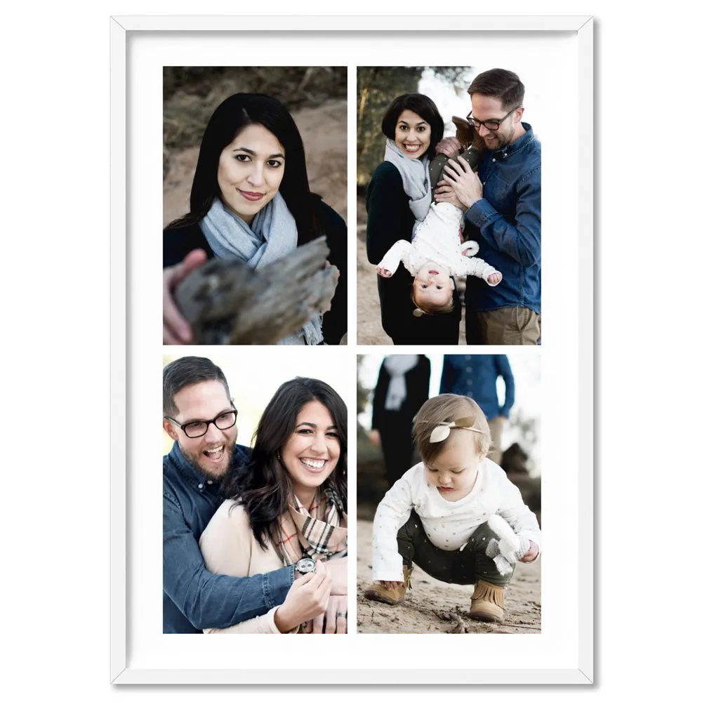 Custom Family Photos | Four Grid Collage - Art Print