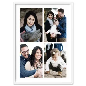 Custom Family Photos | Four Grid Collage - Art Print