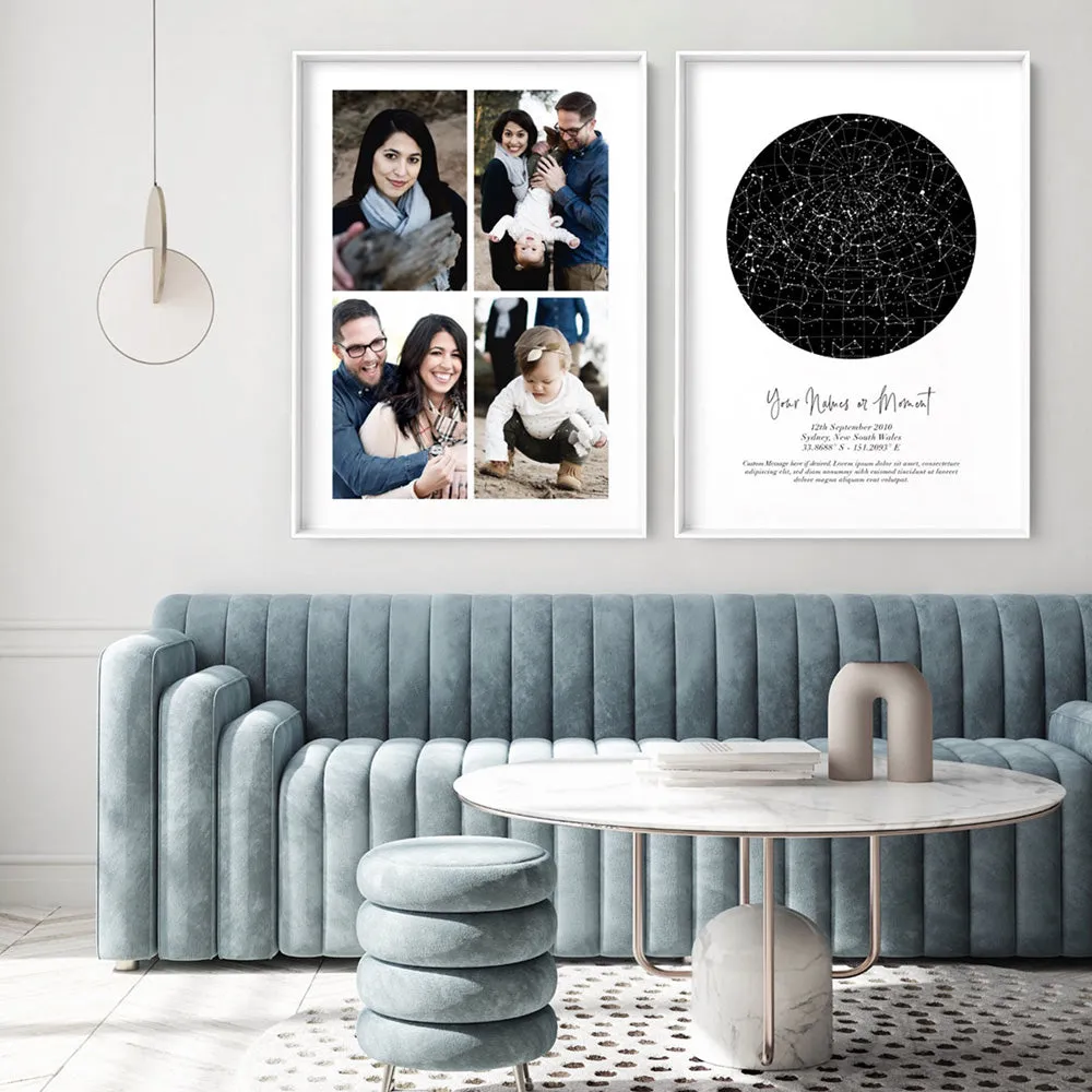 Custom Family Photos | Four Grid Collage - Art Print