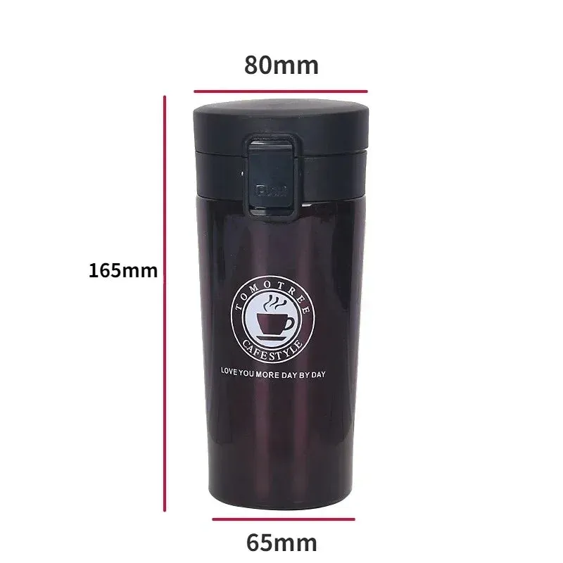 Double Wall 304 Stainless Steel Thermal Mug 0.5L Leak-proof Vacuum Flask for Coffee and Tea Thermal Insulation