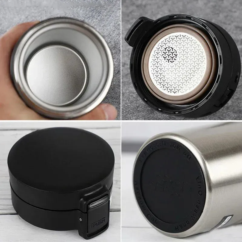 Double Wall 304 Stainless Steel Thermal Mug 0.5L Leak-proof Vacuum Flask for Coffee and Tea Thermal Insulation