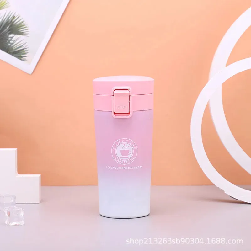 Double Wall 304 Stainless Steel Thermal Mug 0.5L Leak-proof Vacuum Flask for Coffee and Tea Thermal Insulation