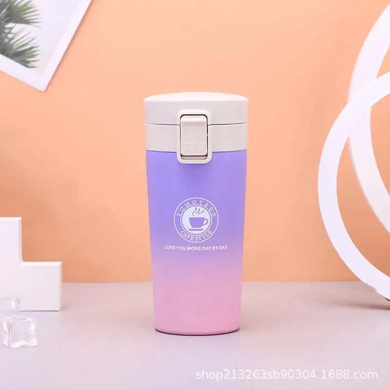 Double Wall 304 Stainless Steel Thermal Mug 0.5L Leak-proof Vacuum Flask for Coffee and Tea Thermal Insulation