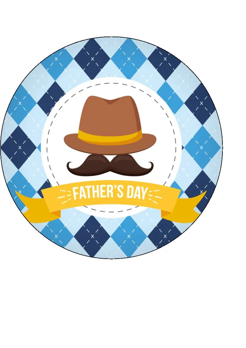 Father's Day - Design 3 - edible cake/cupcake toppers
