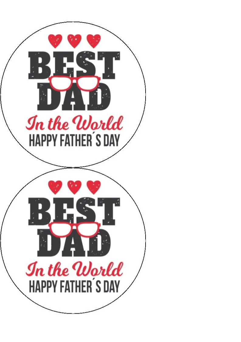Father's Day - Design 9 - edible cake/cupcake toppers