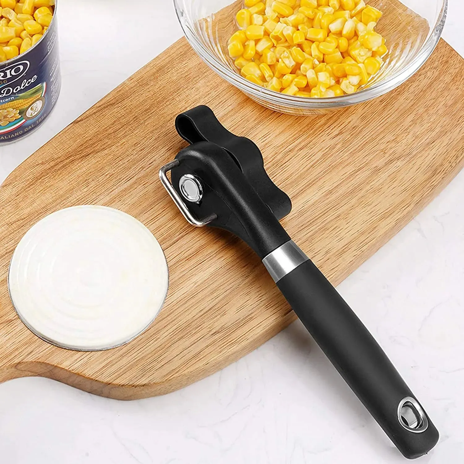 Food Grade Stainless Steel Can Opener Safe Cutting Edge Handheld Tool for Kitchen Restaurant