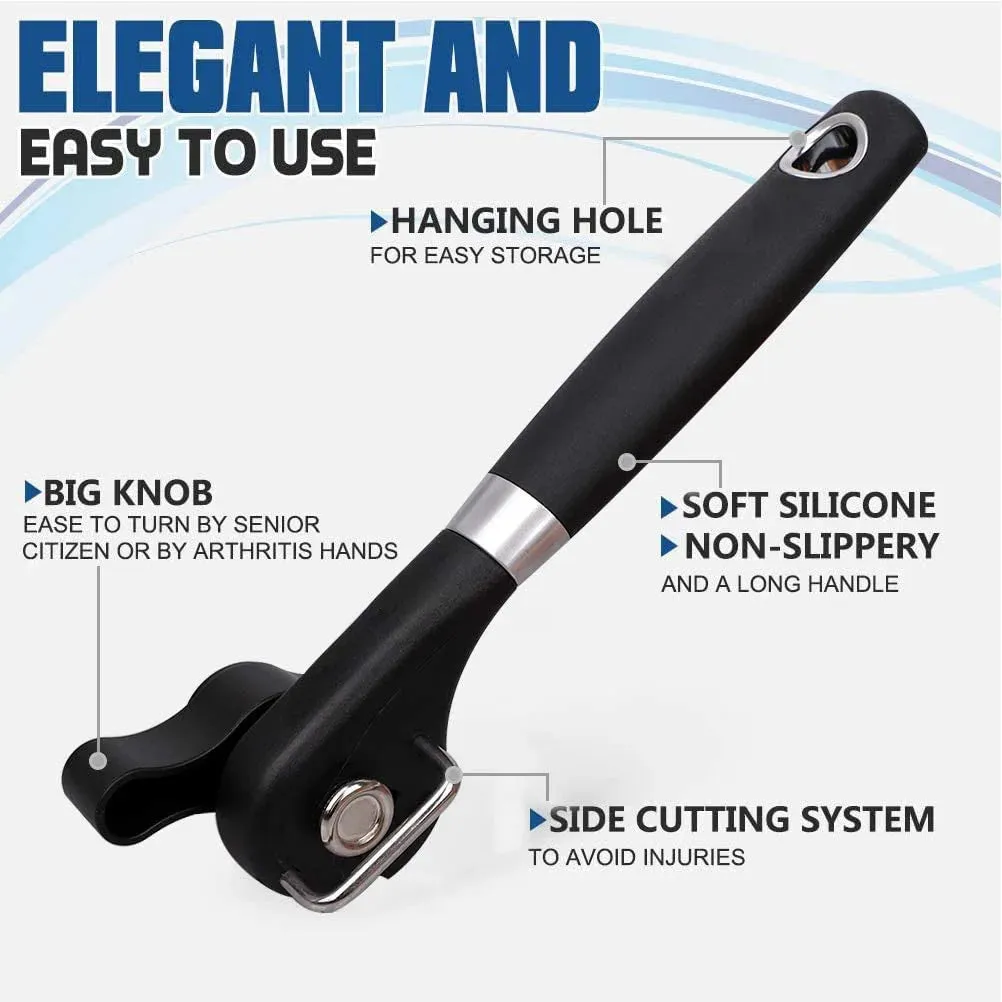 Food Grade Stainless Steel Can Opener Safe Cutting Edge Handheld Tool for Kitchen Restaurant