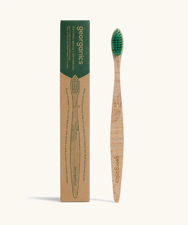 Georganics Beechwood Toothbrush - Medium Bristle