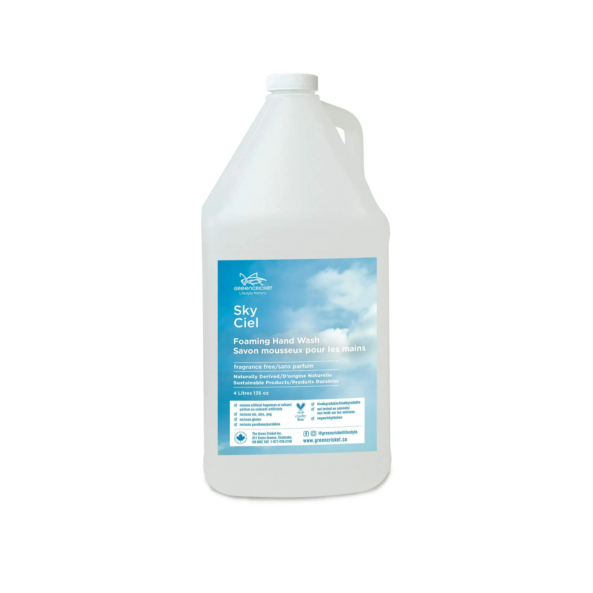 Green Cricket Natural Foaming Hand Wash Dilute