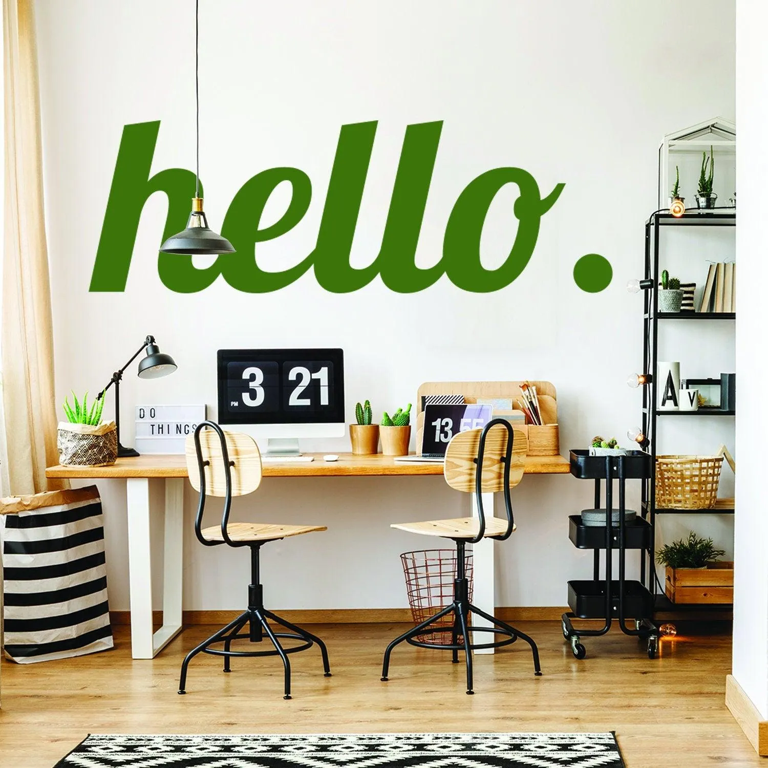 Hello Vinyl Sticker - Welcome Front Wall Text Art Decal