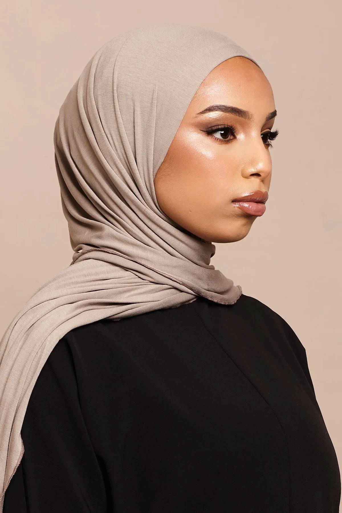Latte Soft Bamboo Jersey Hijab
