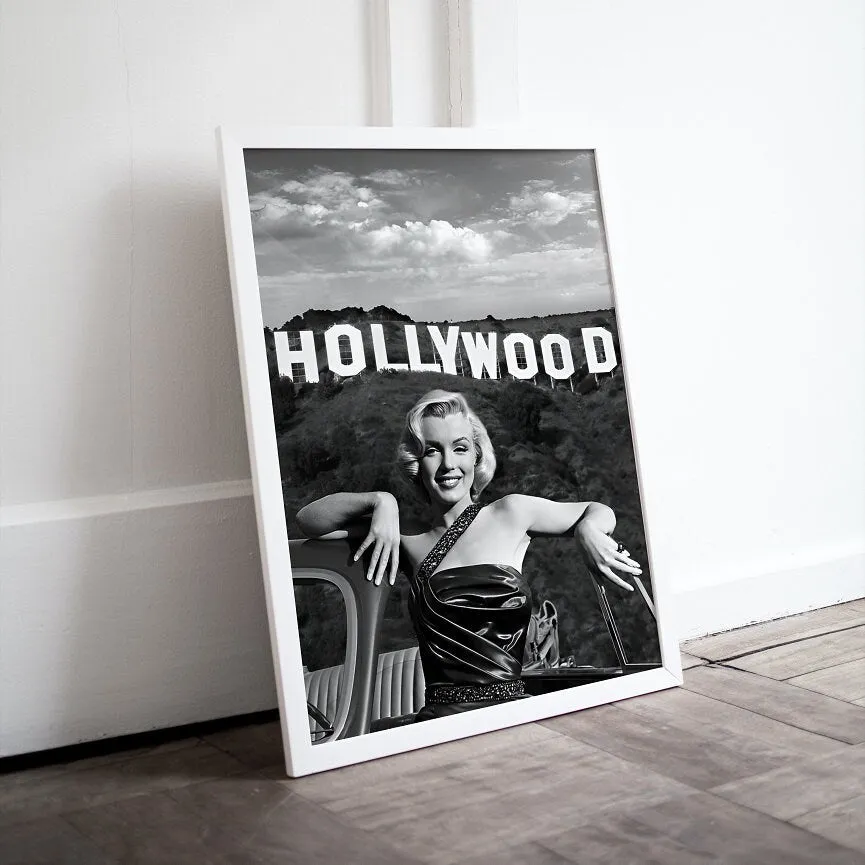 Marilyn Monroe Wall Art PRINTABLE WALL ART, Marilyn Monroe Photo, Vintage Black And White Photo, Old Hollywood, Glam Wall Art, Fashion Poster