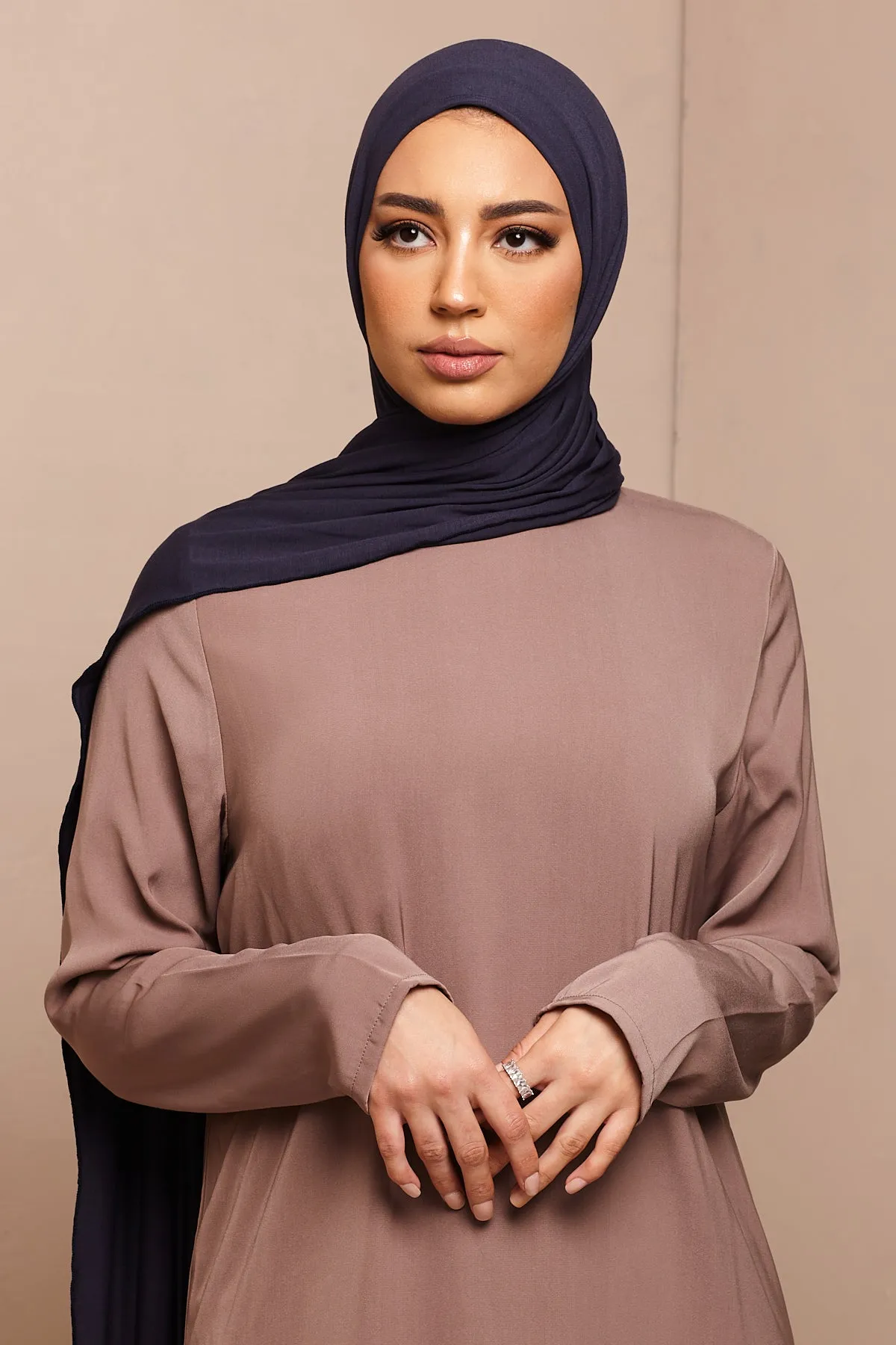 Maritime Blue Bamboo Jersey Hijab