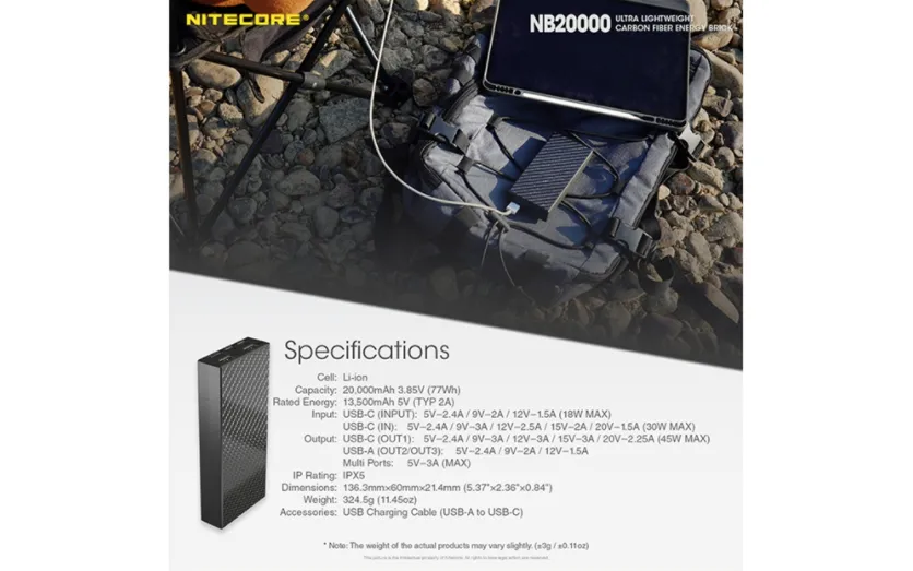 NB20000 Power Bank by Nitecore