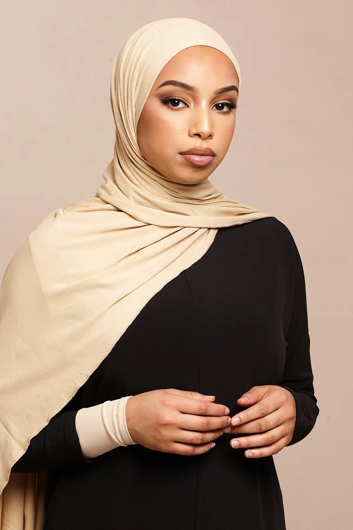 Pastel Yellow Bamboo Jersey Hijab