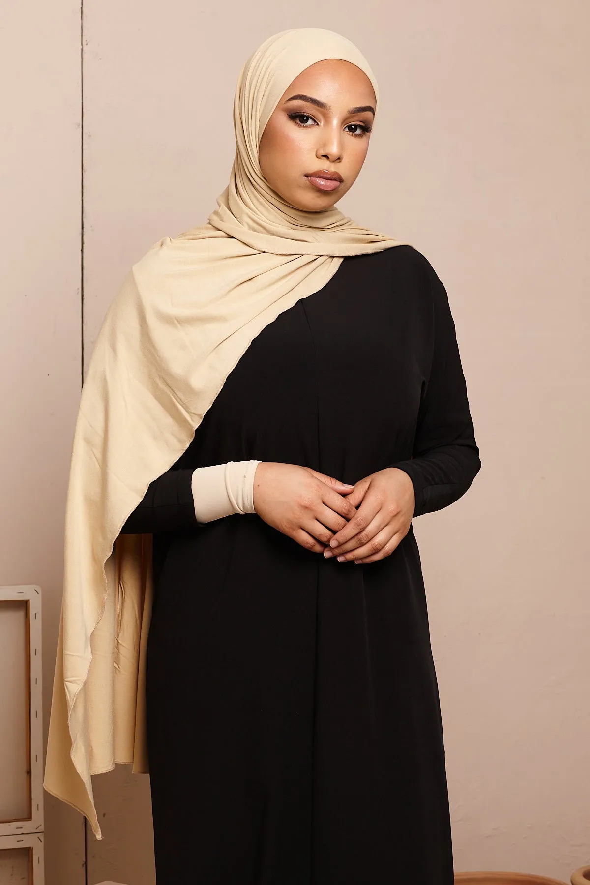 Pastel Yellow Bamboo Jersey Hijab