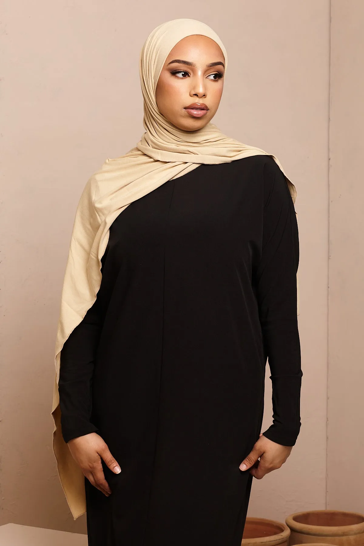 Pastel Yellow Bamboo Jersey Hijab