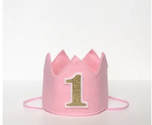 Pink Birthday Girl Crown/ 1st Birthday Crown