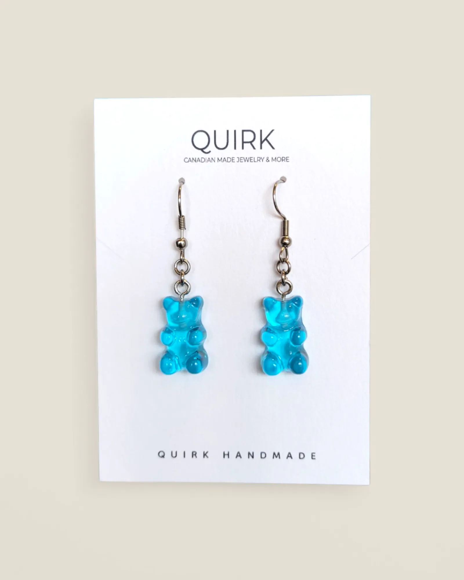 Quirk Handmade Jewelry, Gummy Bear Dangle Earrings