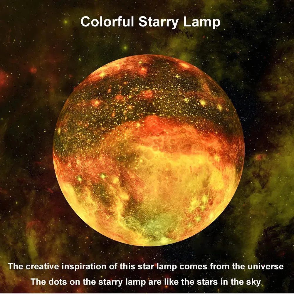 SMAXPlus™ 3D Moon Lamp: LED Galaxy Moon Night Light, Star Lamp