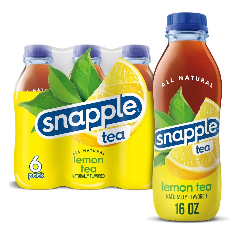 Snapple Lemon Tea 6 Pack / Plastic Bottles 16oz