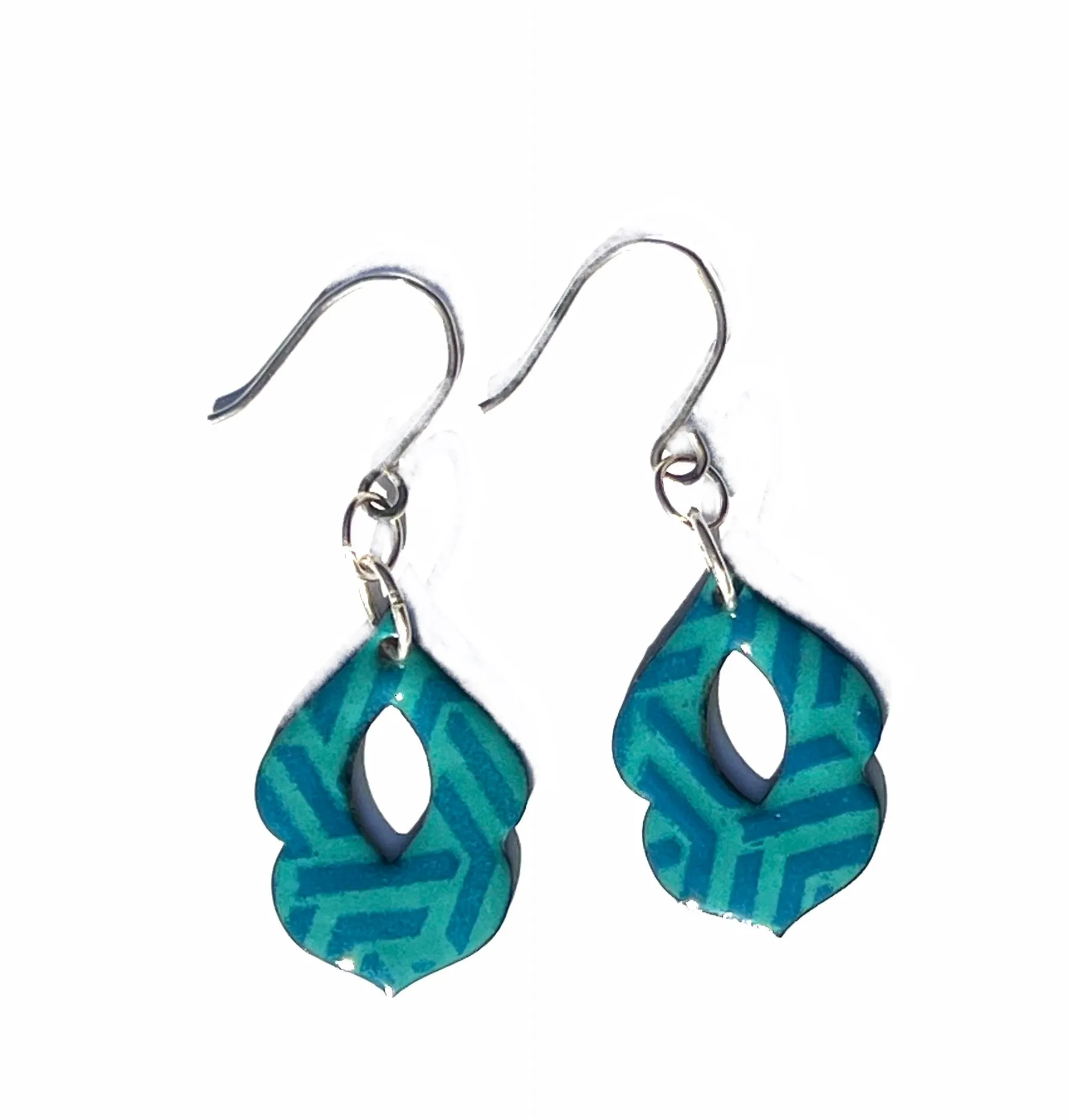 Turquoise and Blue Dangle Earrings